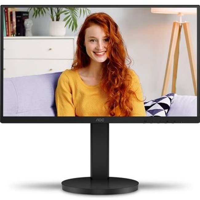 Monitor AOC 22", Full HD, 75Hz, VA, HDMI e VGA, Ângulo Ajustável, Altura Ajustável, Preto - 22B3HMF