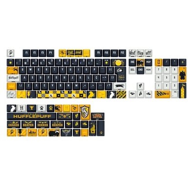 Keycap Gamer Redragon Harry Potter Lufa-Lufa, ABNT2, Preto e Amarelo - HP-943