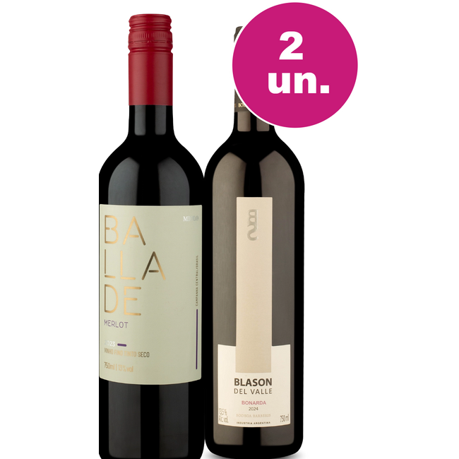 Kit 2 - Brasil e Argentina por R$29,90 por Garrafa - Oferta Absurda