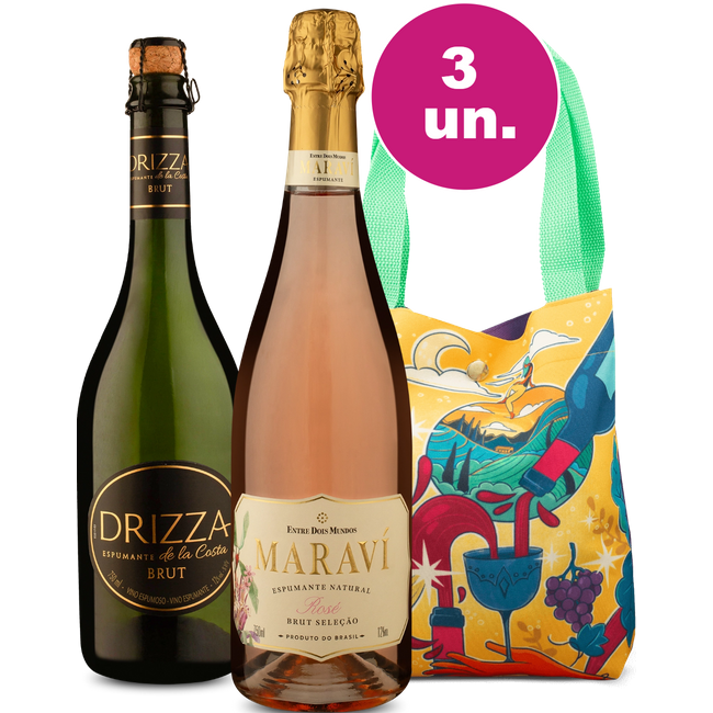 Kit Especial de Verão - Espumantes + Bag Estampada Wine