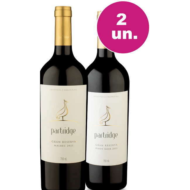 Kit 2 - Degustação Partridge Gran Reserva - Oferta Absurda