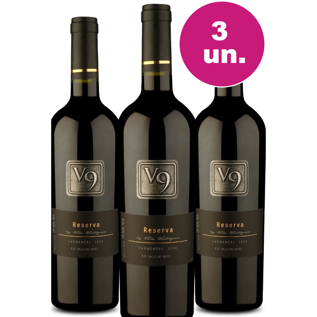 Kit 3 - V9 Reserva Carménère por R$99 - Oferta Insana