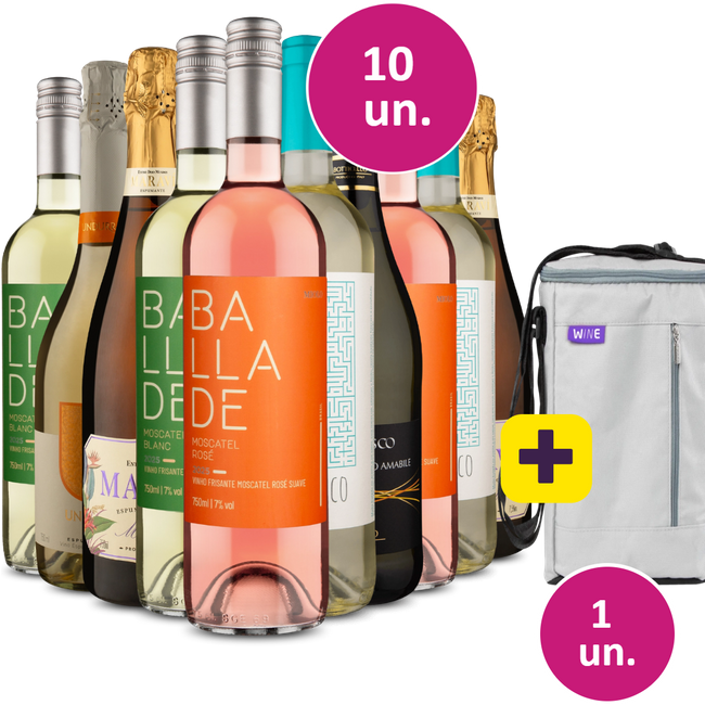 Kit 10 - Frisantes e Espumantes + Bolsa p/ 3 garrafas Grátis - Exclusivo We