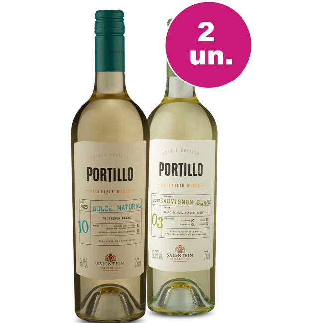 Kit 2 - Portillo Sauvignon Blanc Dulce Natural e Portillo Sauvignon Blanc
