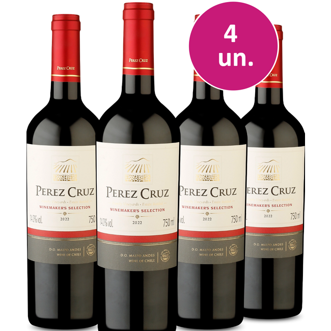 Kit 4 - Pérez Cruz Winemakers Selection D.O. Maipo Andes 2022 - Exclusivo We