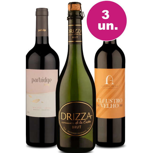 Kit 3 - Vinhos pra Semana por R$99
