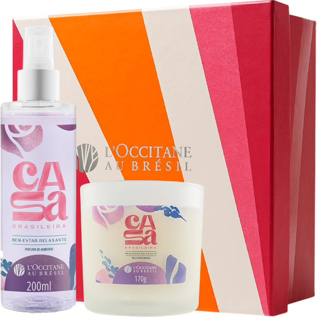 Presente Bem-Estar Relaxante: Perfume de Ambiente e Vela Perfumada
