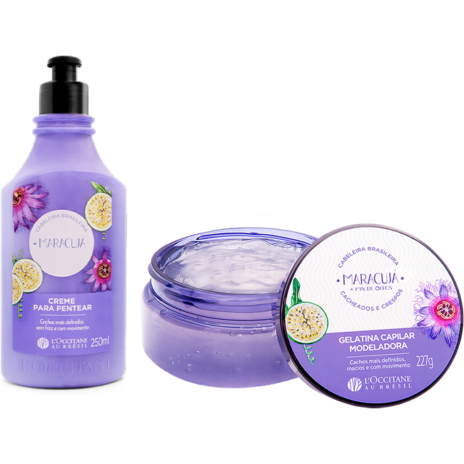 Combos Cuidados Cabeleira Maracujá: Creme de Pentear e Gelatina