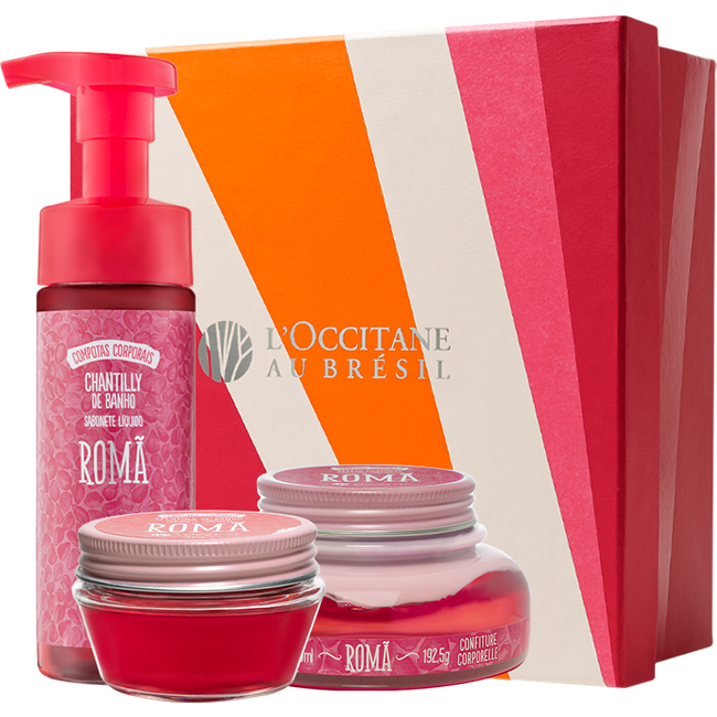 Presente Banho e Hidratação Romã: Chantilly, Gelatina e Geleia Hidratante