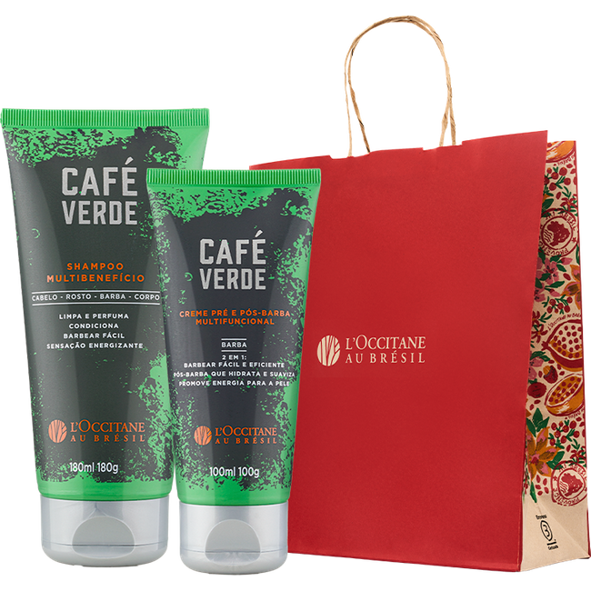 Dupla de Shampoo e Creme Pós Barba Café Verde