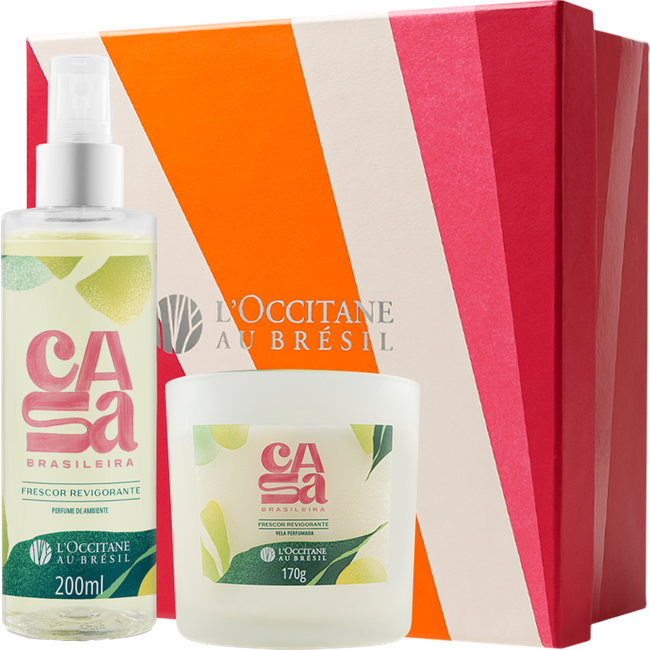 Presente Frescor Revigorante: Perfume de Ambiente e Vela Perfumada
