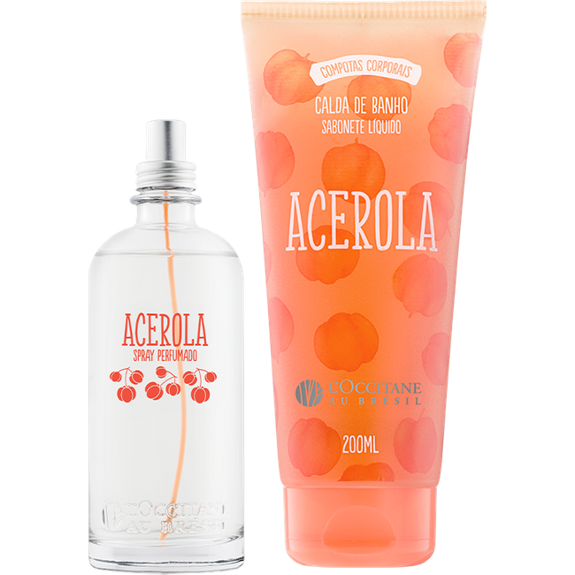 Calda de Banho e Spray Perfumado de Acerola