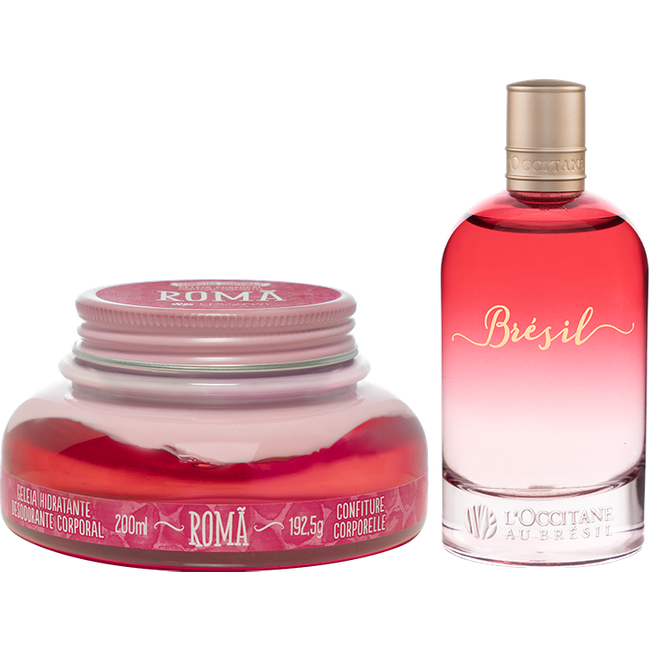 Combo Deo Colônia Brésil e Geleia Hidratante Romã