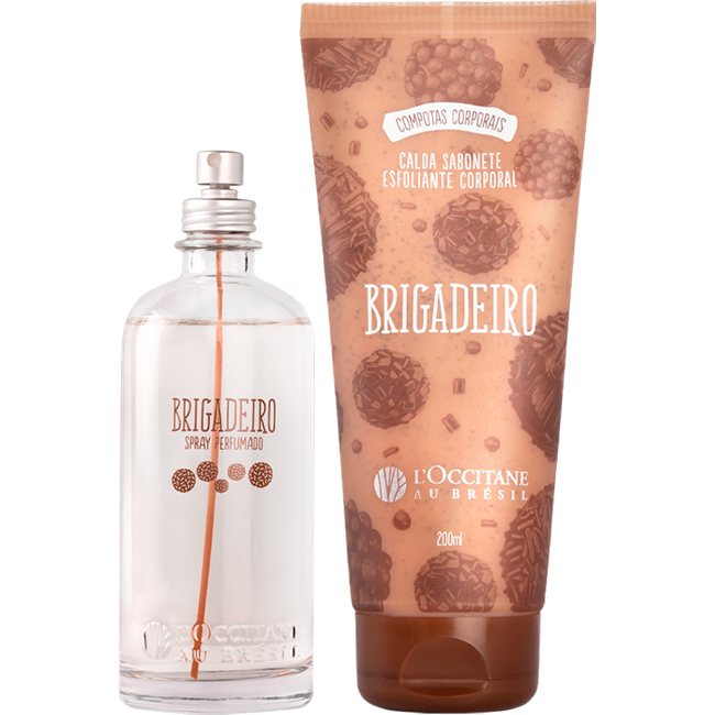 Combo Brigadeiro: Spray Perfumado e Calda Sabonete Esfoliante
