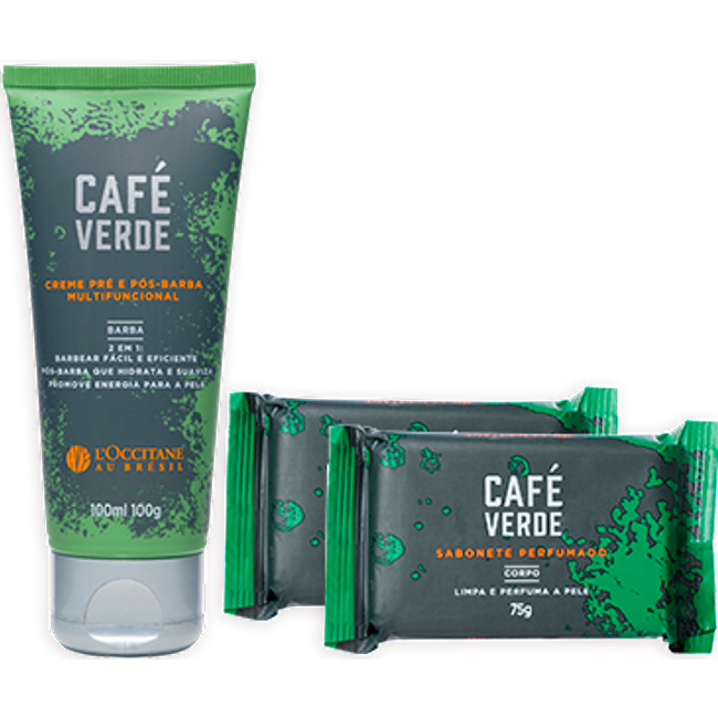 Combo Masculino Barba e Sabonetes Café Verde