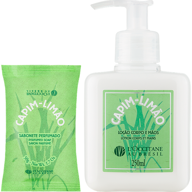 Sabonete Perfumado e Loção Desodorante Corporal Capim-Limão