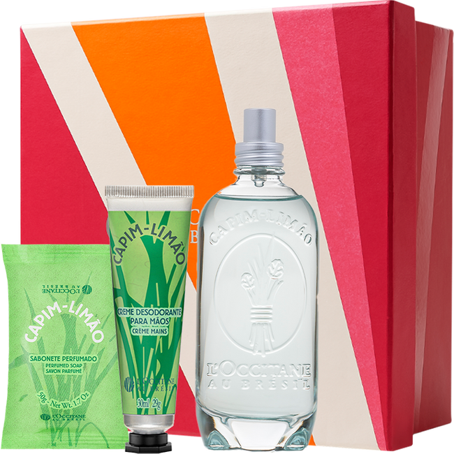 Combo Capim-Limão: Sabonete, Colônia e Creme de Mãos