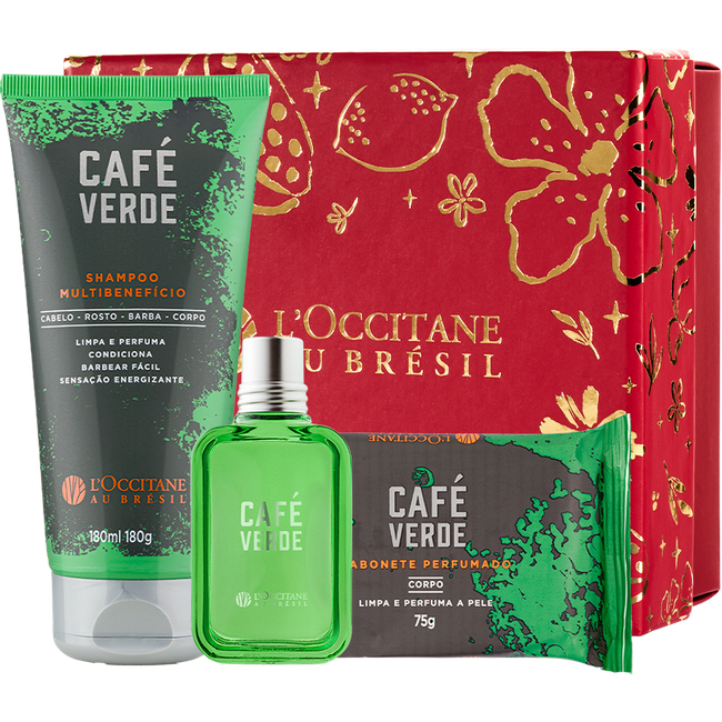 Combo Café Verde: Sabonete, Shampoo e Deo Colonia Viagem