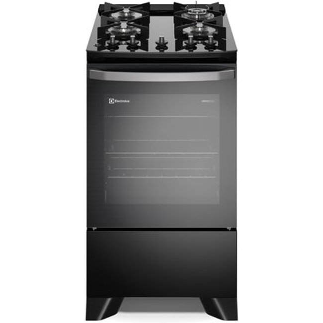 Fogão 4 bocas Electrolux Preto Efficient Mesa de Vidro, PerfectCook e Tripla Chama (FE4GP) - Bivolt
