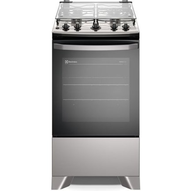 Fogão 4 bocas Electrolux Prata Efficient com Mesa Inox, PerfectCook e VaporBake (FE4IS) - Bivolt