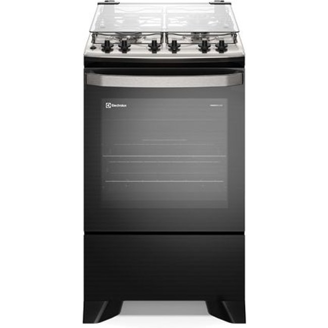 Fogão 4 bocas Electrolux Preto Experience com Mesa Inox, Timer e Tripla Chama (FE4TP) - Bivolt