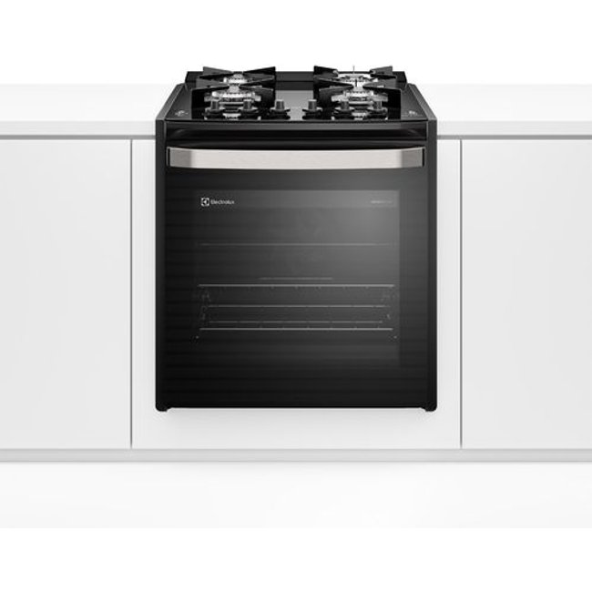 Fogão de Embutir 4 bocas Electrolux Preto Experience Mesa Vidro, Grill e VaporBake (FE4EP)