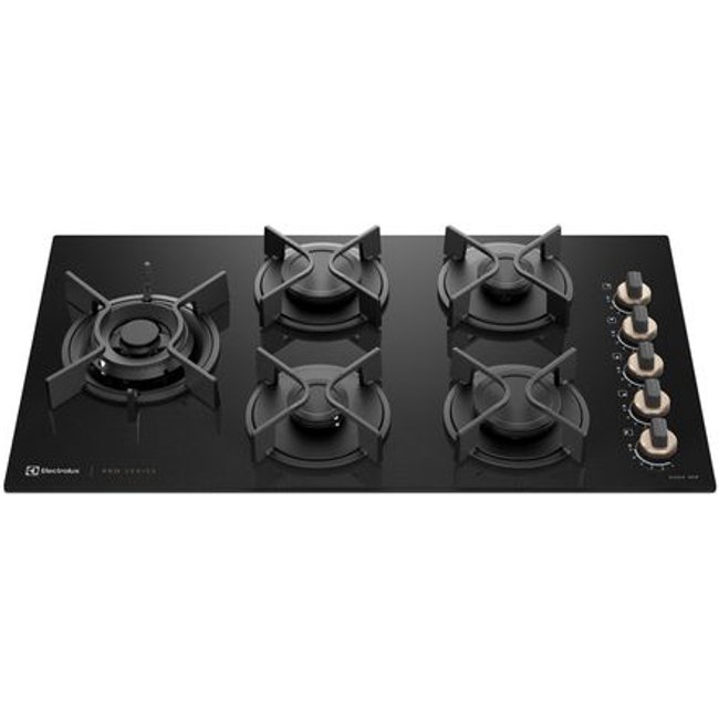 Cooktop 5 Bocas a Gás Electrolux Mesa de Vidro Pro Series ChamaPrecisa e Multi Chama (KE5PS) - Bivolt