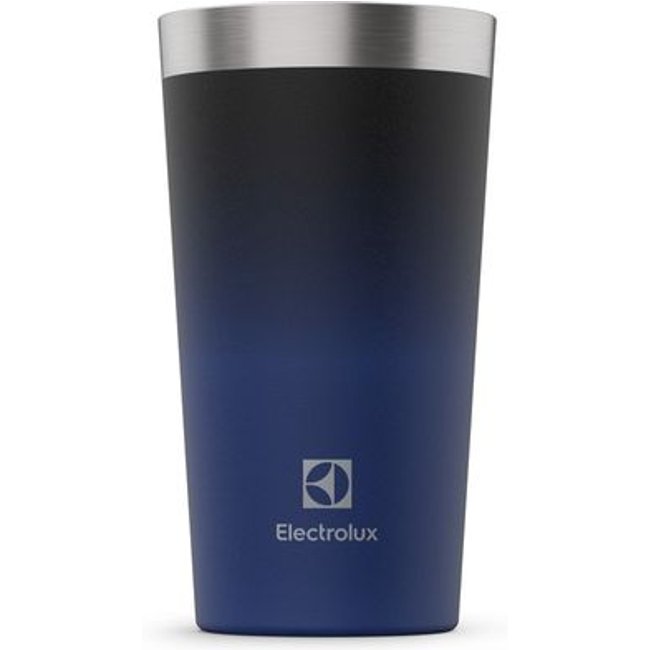 Copo Térmico de Cerveja e Chopp Electrolux Home Bar 560ml Inox Degrade Azul e Preto - Copo Térmico Electrolux 560ml Home Bar Inox Degrade Azul e Preto