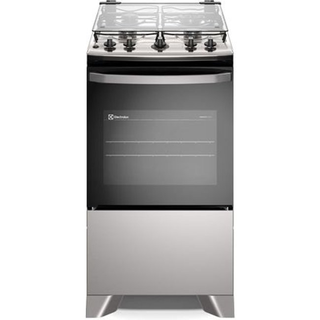 Fogão 4 bocas Electrolux Cinza Efficient Mesa Inox, PerfectCook e VaporBake® (FE4IG) - Bivolt