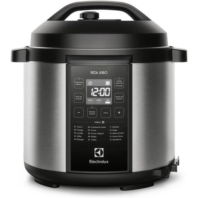 Panela de Pressão Elétrica Electrolux por Rita Lobo 6L Preta Experience Digital (PCC20)