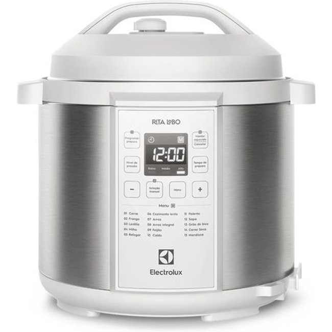 Panela de Pressão Elétrica Electrolux por Rita Lobo 6L Branca Experience Digital (PCC21)