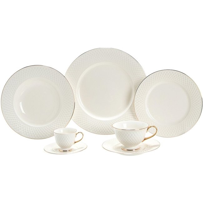 Aparelho de Jantar Home Style Eclat Gold 42 Peças