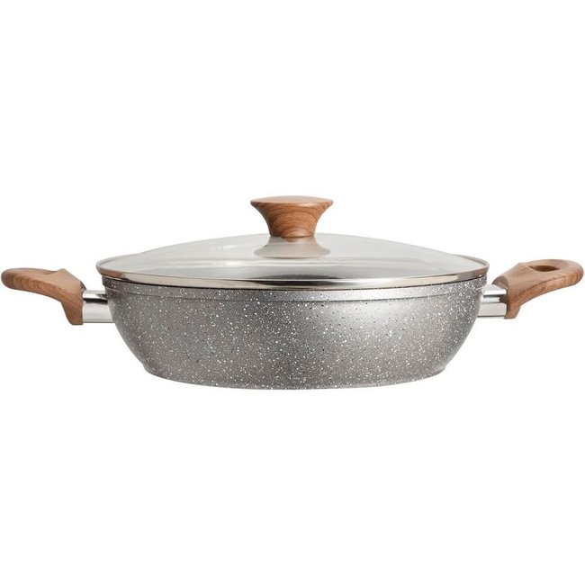 Caçarola Baixa com Tampa Tognana Stone & Wood 26 cm