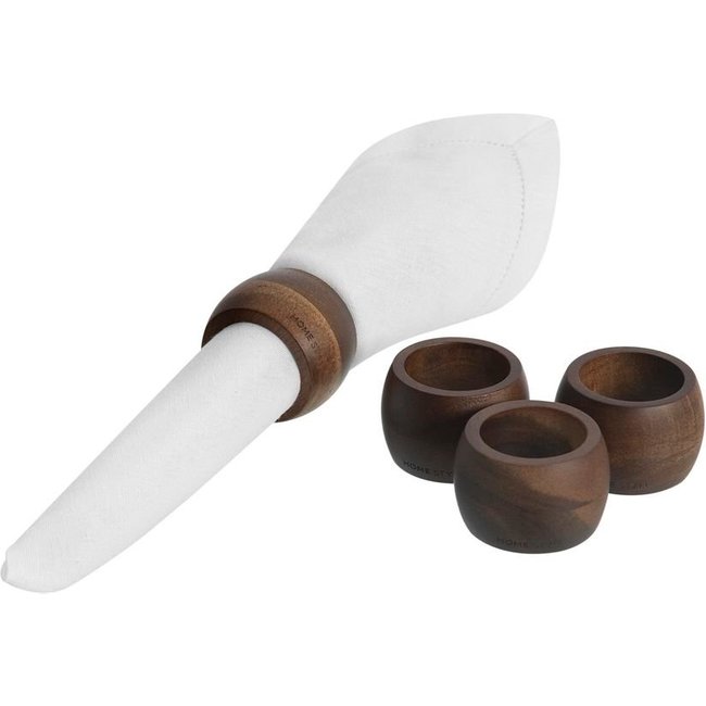 Jogo de Argola de Guardanapo Home Style Acácia