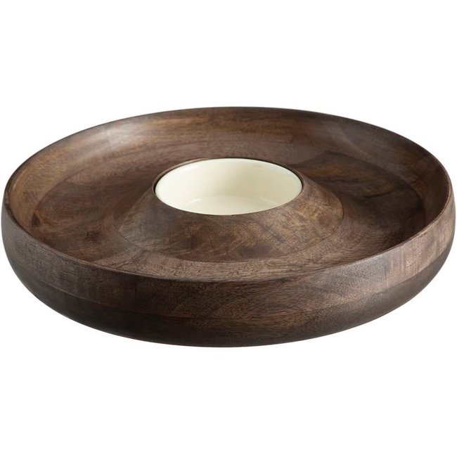 Petisqueira Home Style Blend Acácia 34 cm