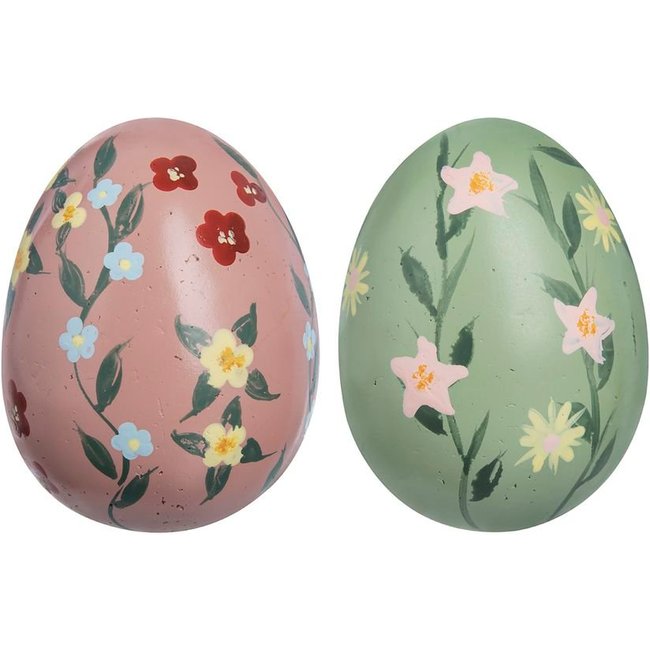Jogo Adorno Home Style Ovos Hortensia 9 cm