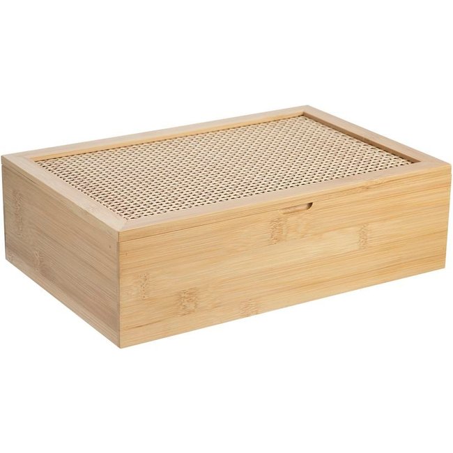 Caixa Organizadora com Tampa Home Style Rottin 30cm X 20cm X 9cm