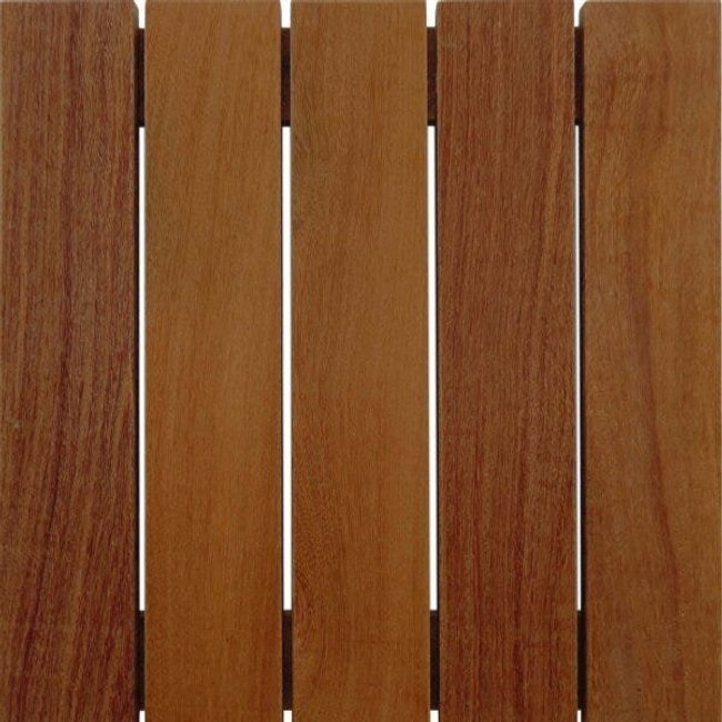 Deck em Placa de Madeira Modular Base Madeira 50cm x 50cm Isabela Revestimentos