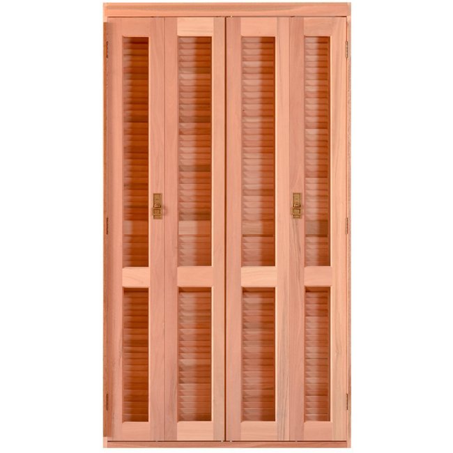 Porta de Madeira Veneziana 216cmx180cmx14cm PE541 Esel