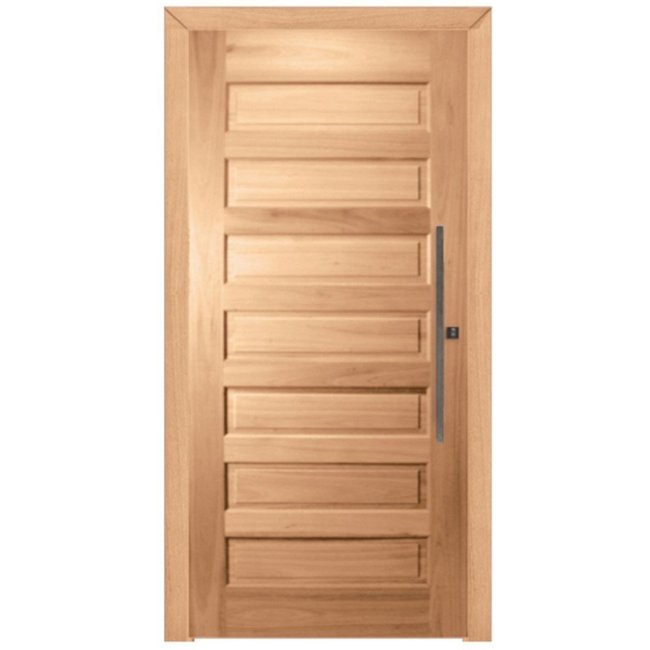 Kit Porta de Madeira Pivotante Frisada Esquerda 214cmx97cmx12cm PE28 Esel