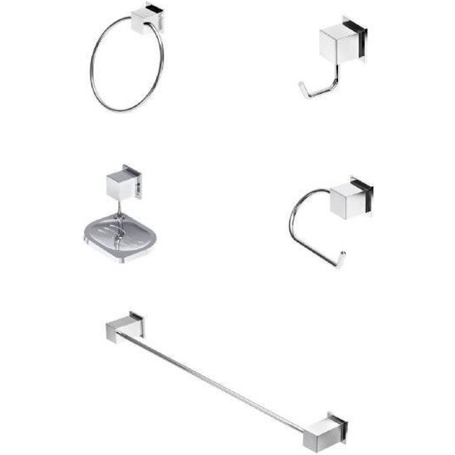 Kit Acessórios para Banheiro com 5 Peças Home
