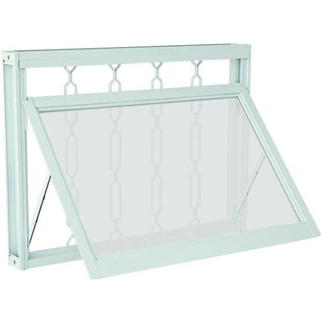 Janela Maxim-Ar Aço com Grade Elo Vidro Mini Boreal Prátika Apd Sasazaki 40x60cm
