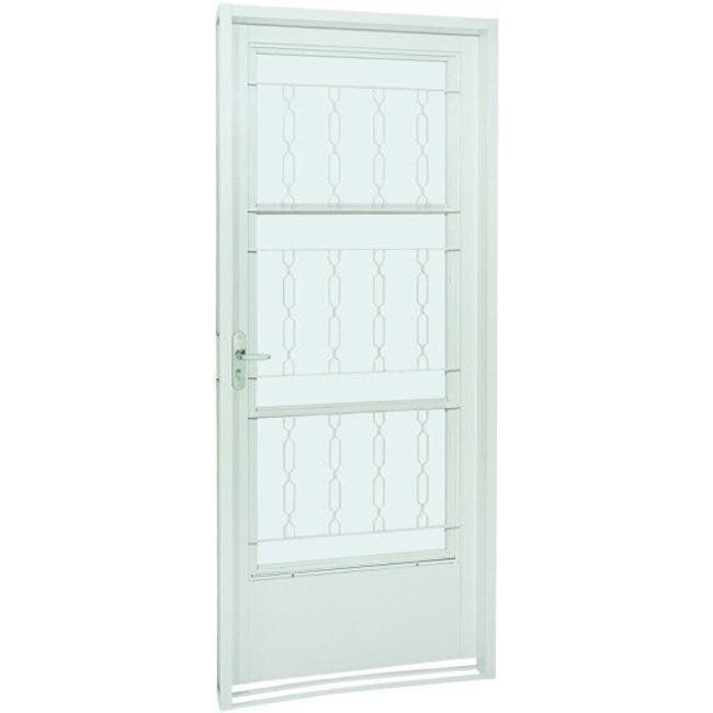 Porta Social Aço Sasazaki com Postigo Grade Elo 1 Folha 217 x 87 x 8cm