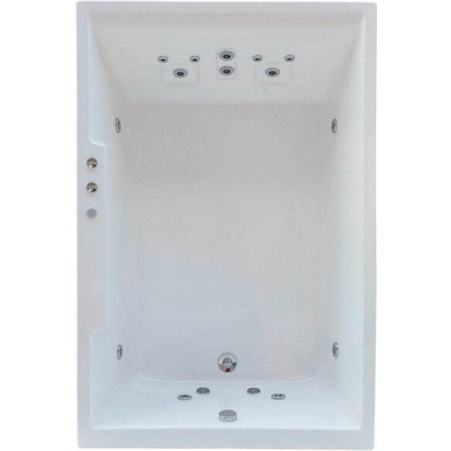 Banheira Hidromassagem Astra Cayman Double Luxo 180cmx120cmx52cm - 04 Jatos Branco Acrílico P1 Sem A