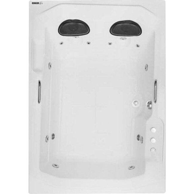 Banheira Hidromassagem Astra Prima Maggiore Luxo 170cmx120cmx44cm - 04 Jatos Branco Gel-Coat P1 com