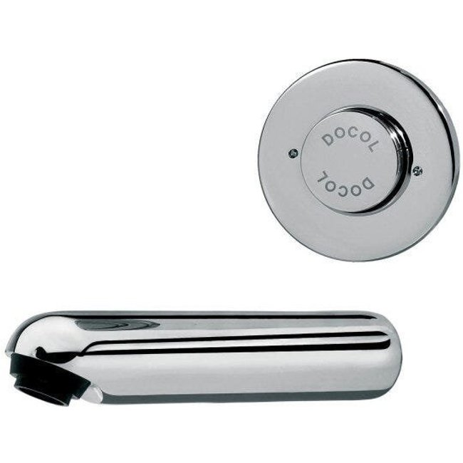 Torneira para Banheiro de Parede Antivandalismo Docol Pressmatic Baixa Pressão 135mm 3/4" Chrome