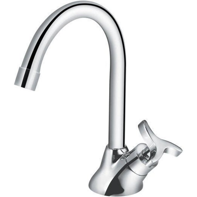 Torneira para Banheiro de Mesa Bica Alta Docol Trio 1/2" Chrome
