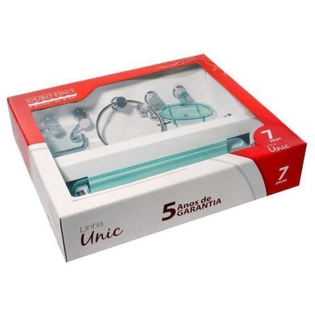Kit de Acessórios para Banheiro Ouro Fino Unic 7 Peças
