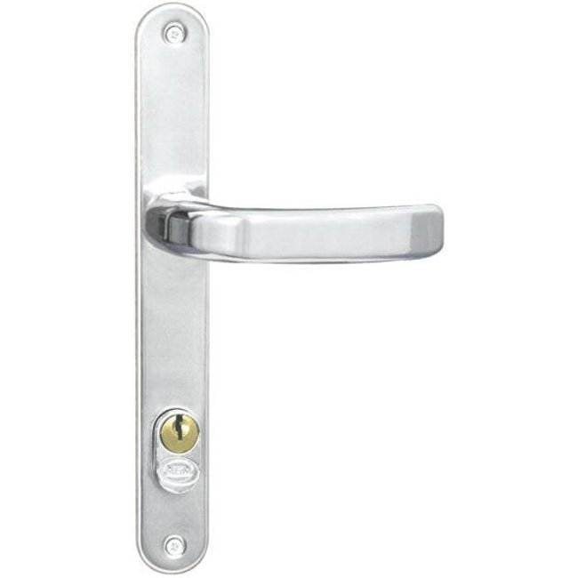Fechadura para Porta de Alumínio ou Aço com Espelho Cromado Serralheiro 21mm MGM