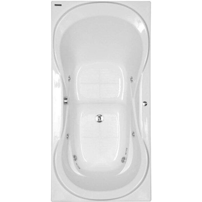 Banheira Hidromassagem Astra Due Super Luxo 150cmx90cmx44cm - 04 Jatos Branco Gel-Coat P2 Sem Aquece